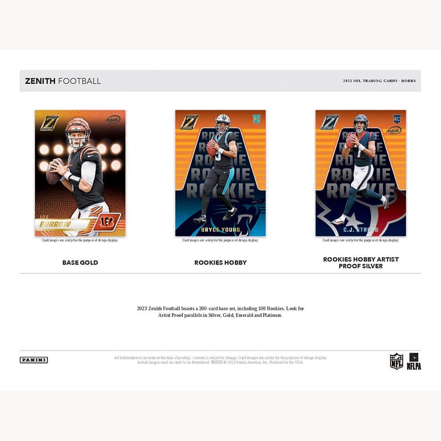 2023 Zenith Football Hobby Box - Image 3