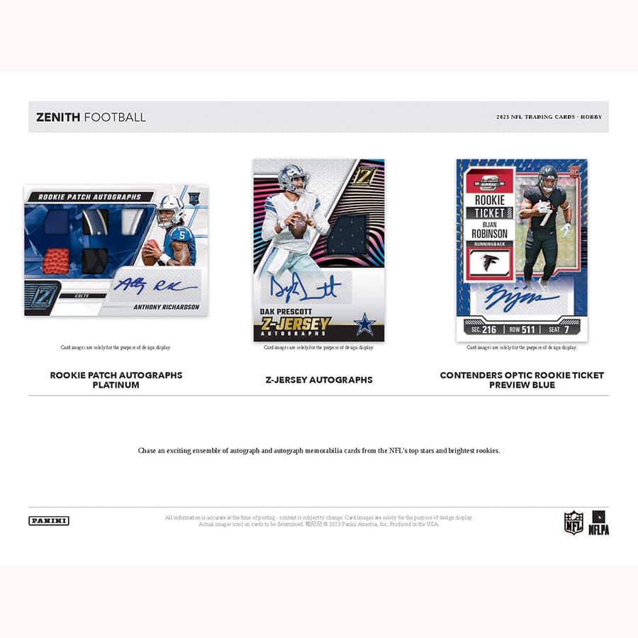 2023 Zenith Football Hobby Box - Image 4