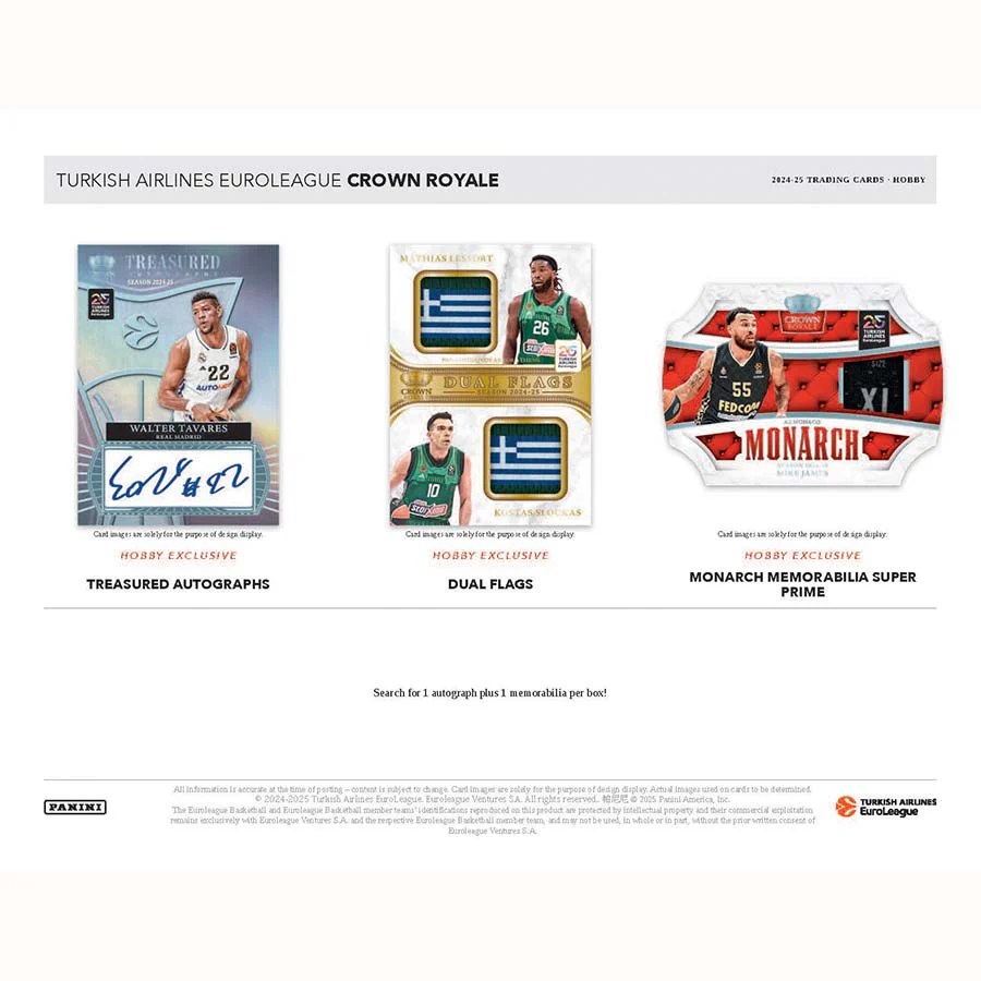 2024-25 Crown Royale Euroleague Basketball Hobby Box - Image 5