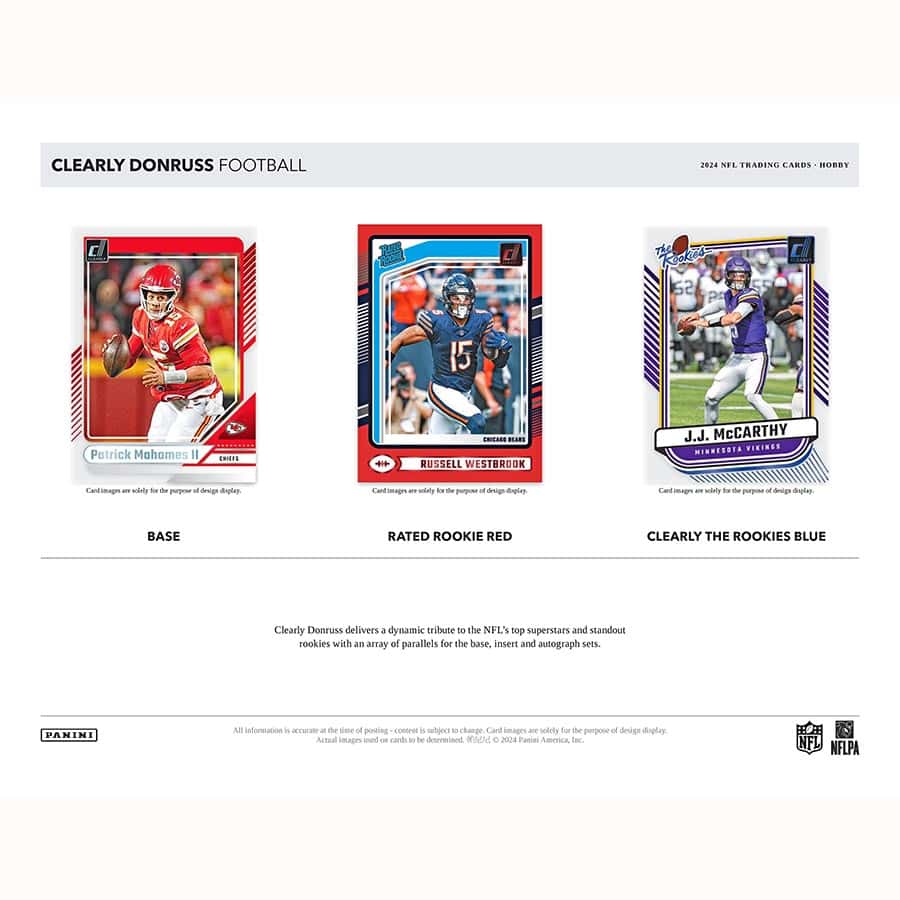 2024 Clearly Donruss Football Hobby Box - Image 3