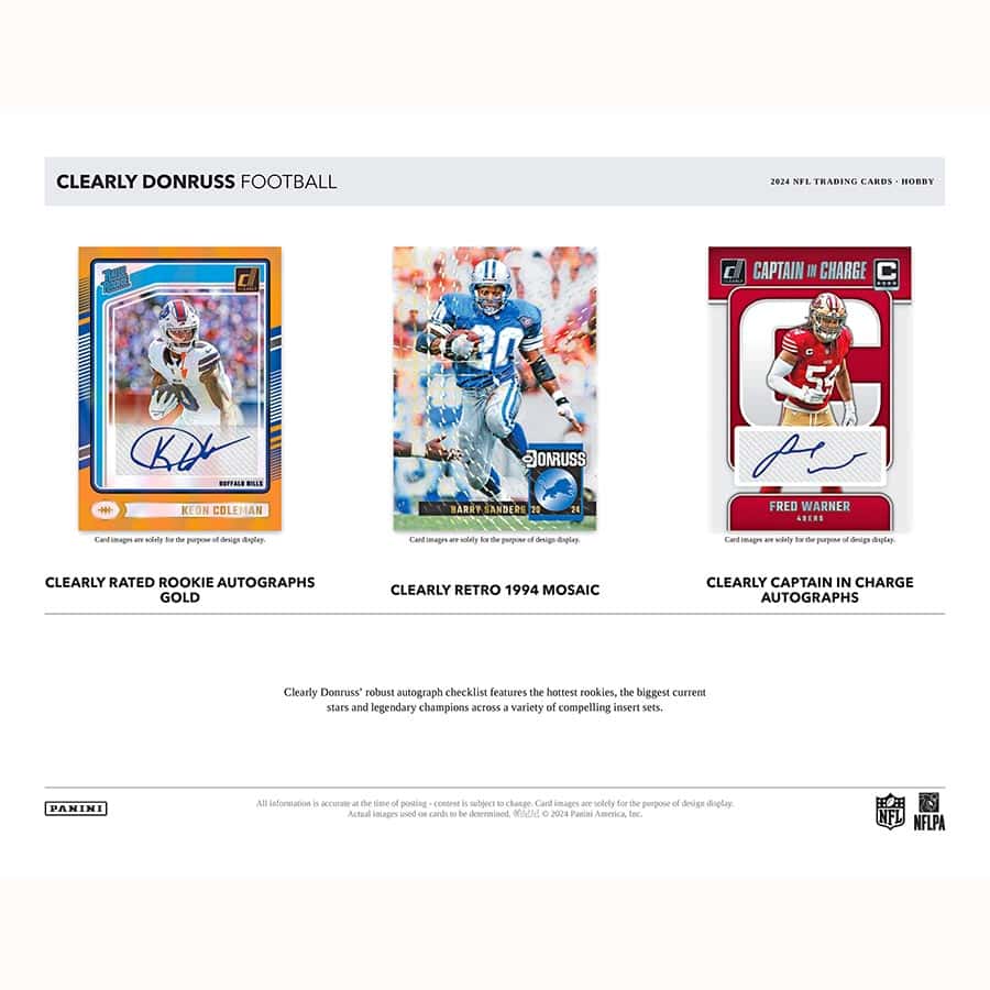2024 Clearly Donruss Football Hobby Box - Image 4