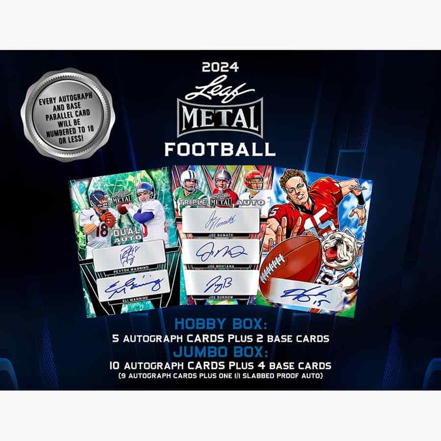 2024 Leaf Metal Football Hobby Box - Image 3