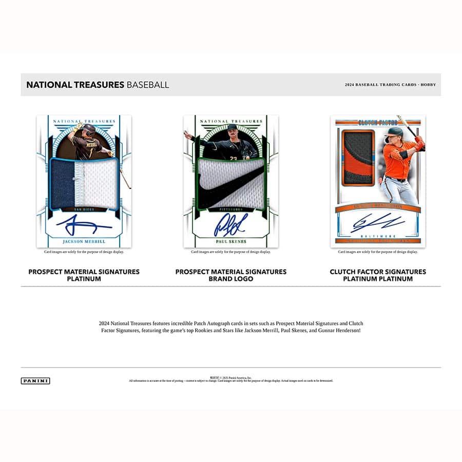 2024 National Treasures Baseball Hobby Box - Image 3
