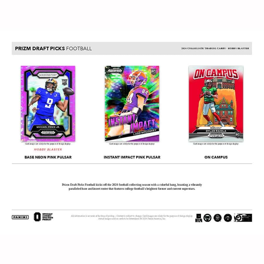 2024 Prizm Draft Picks Collegiate Football Hobby Blaster Box - Image 4