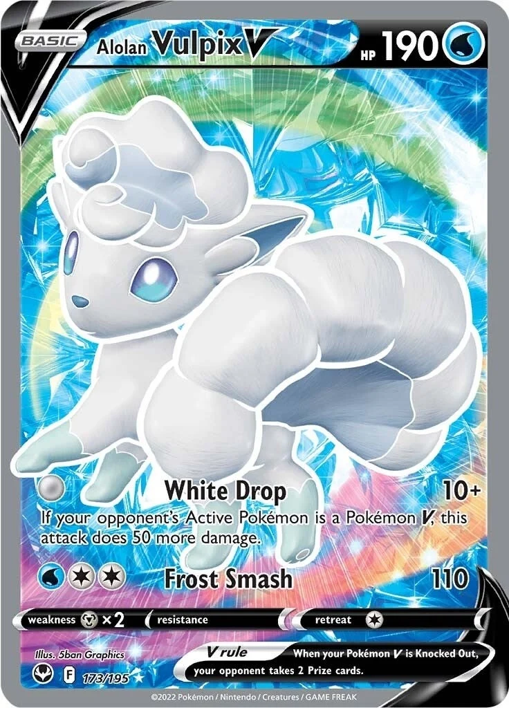 Alolan Vulpix V (Full Art) (173/195) (SWSH12)