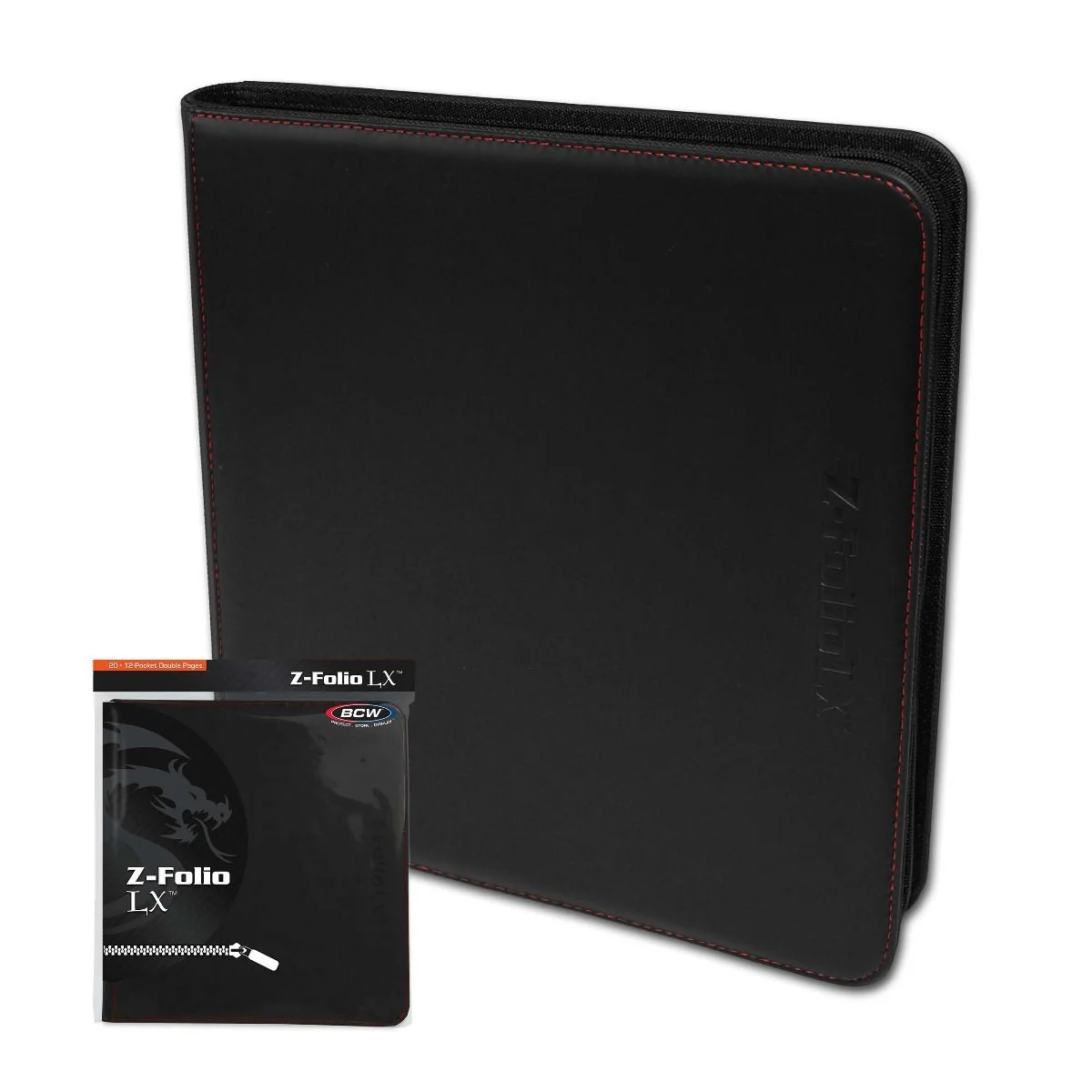 BCW: 12 Pocket Z-Folio LX Zipper Binder (Black) - Image 4