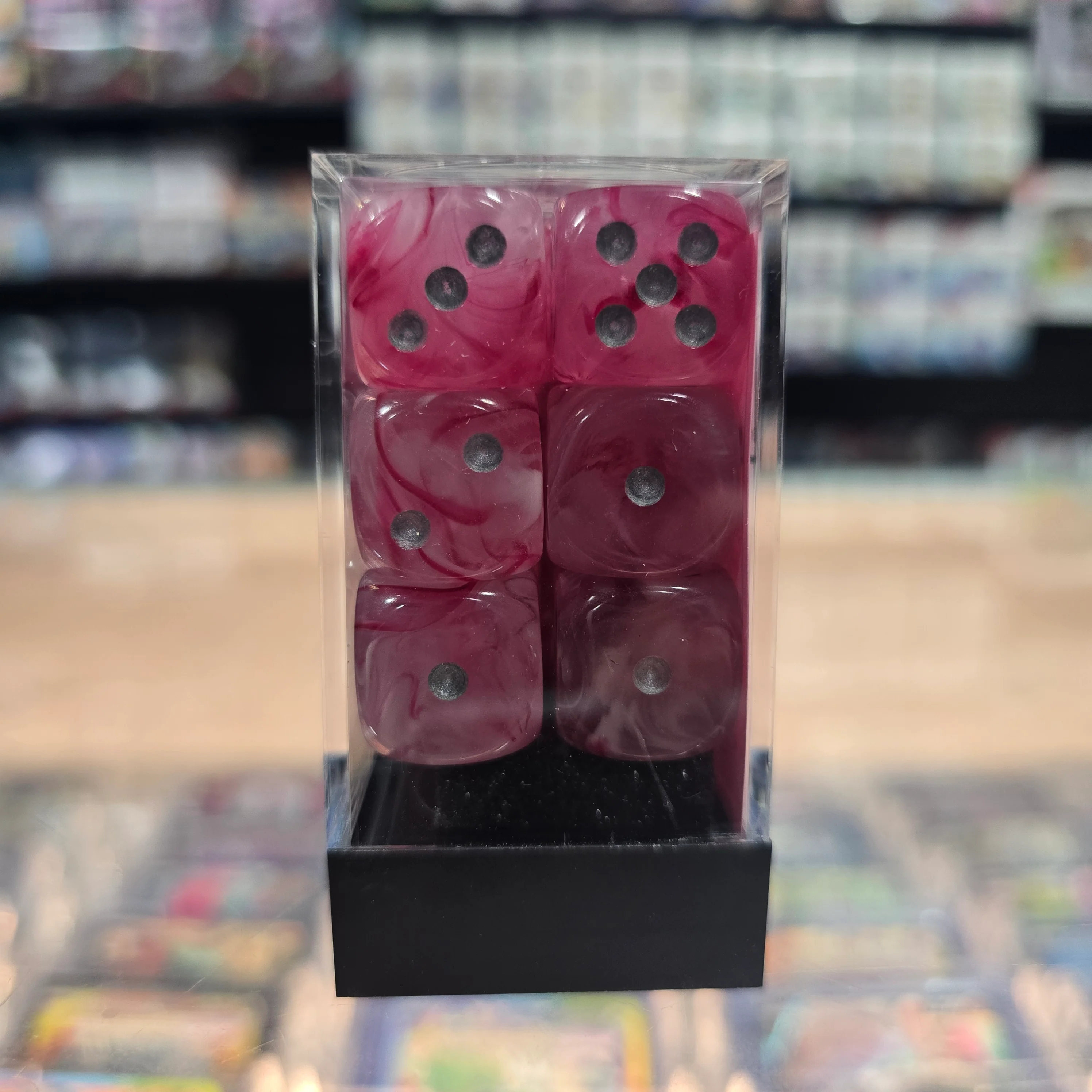 Chessex: Ghostly Glow - 16mm D6 36PC Dice Block (Pink & Silver) - Image 2