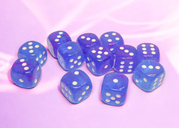 Chessex: Nebula - Luminary - 16mm D6 36PC Dice Block (Aura & White) - Image 2