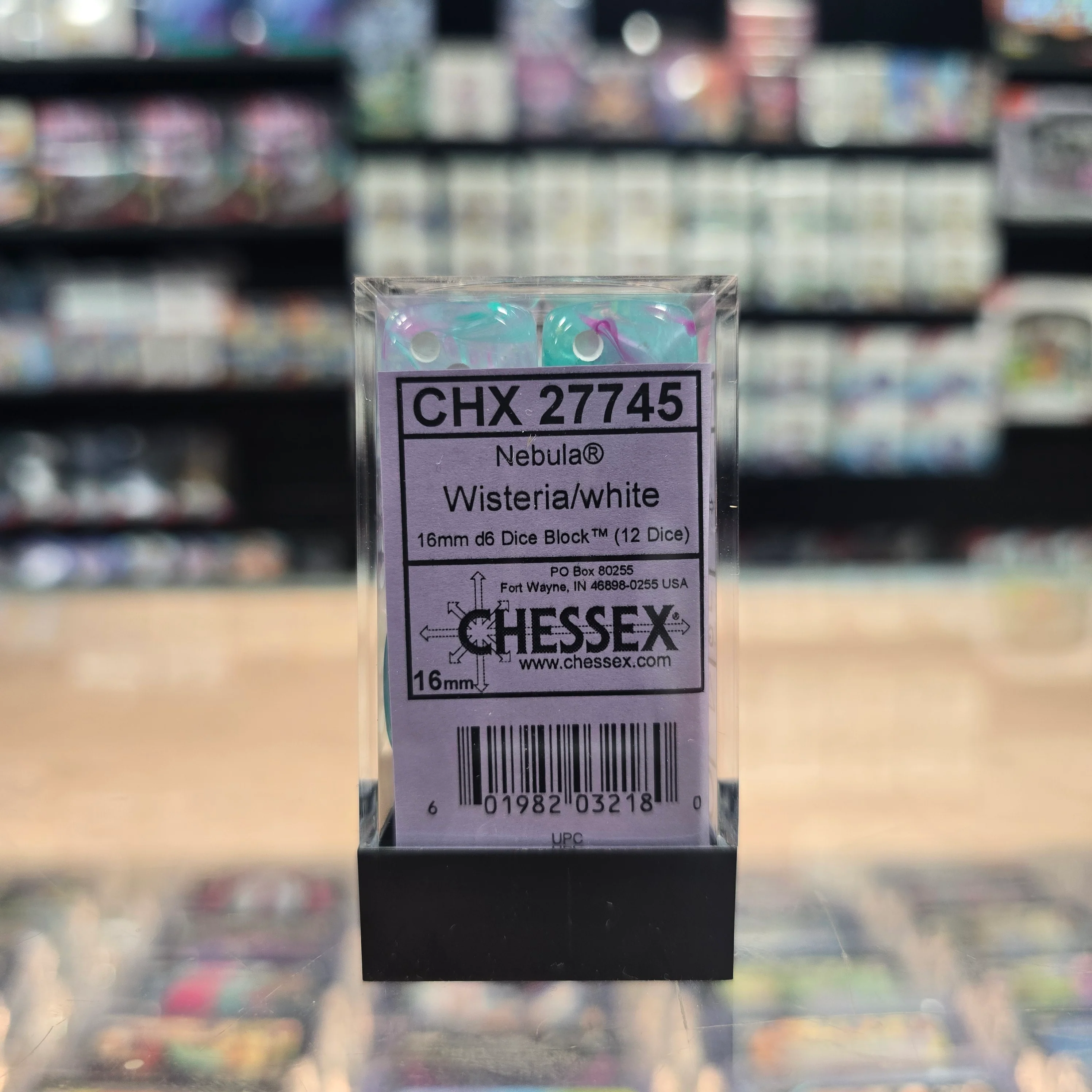 Chessex: Nebula - Luminary - 16mm D6 36PC Dice Block (Wisteria & White) - Image 5