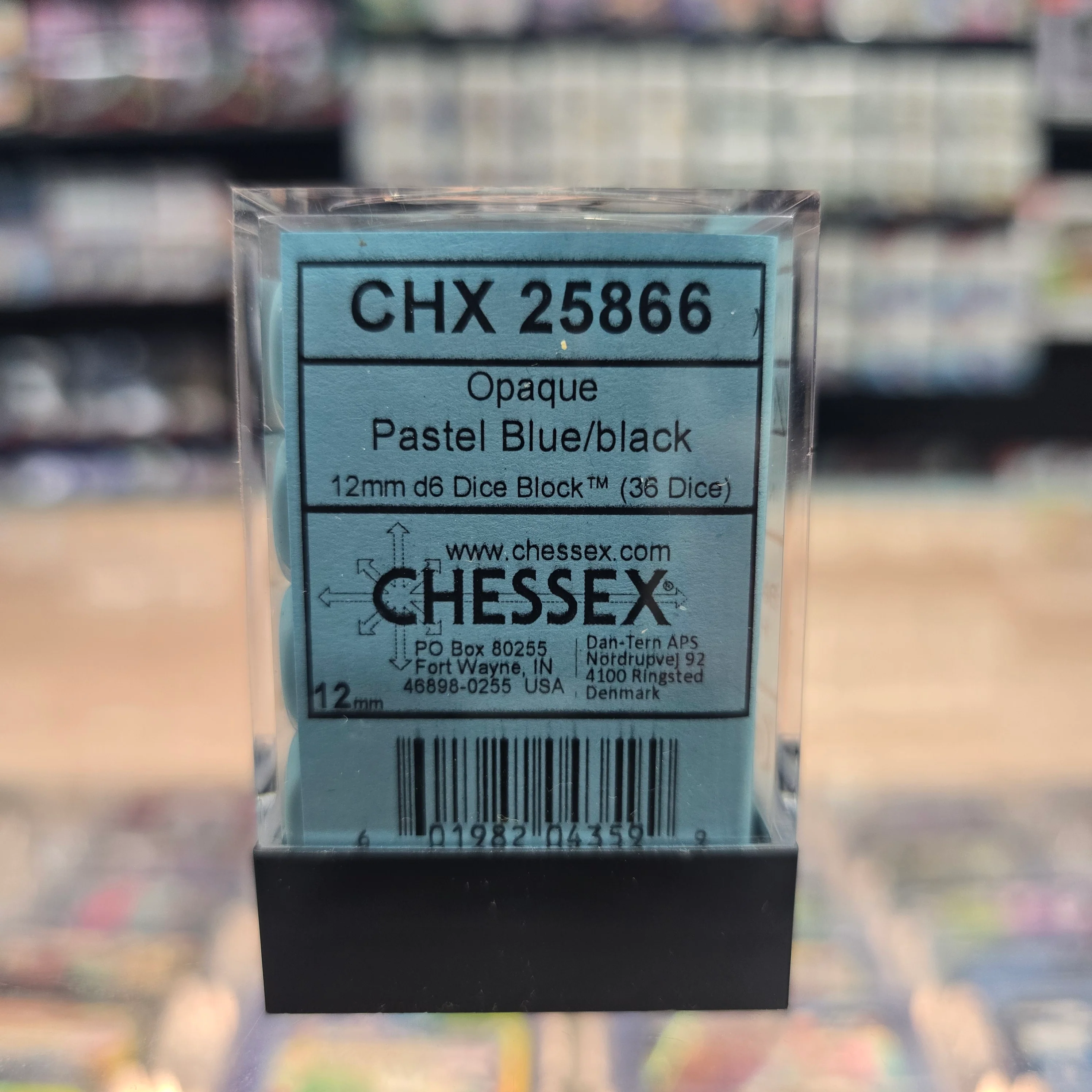 Chessex: Opaque - 12mm D6 36PC Dice Block (Pastel Blue & Black) - Image 4