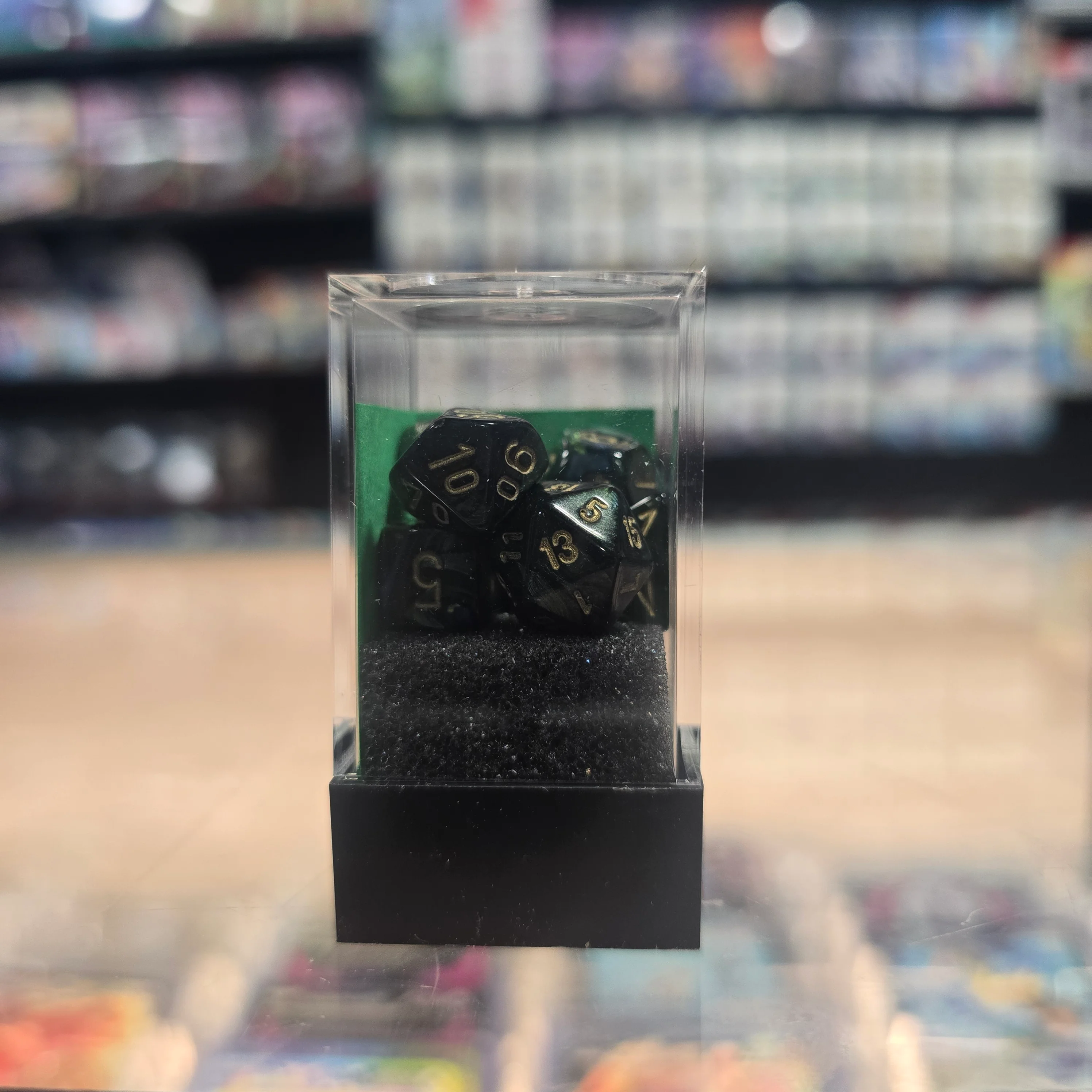 Chessex: Poly Dice Set - Scarab Mini 7PC (Jade & Gold) - Image 2