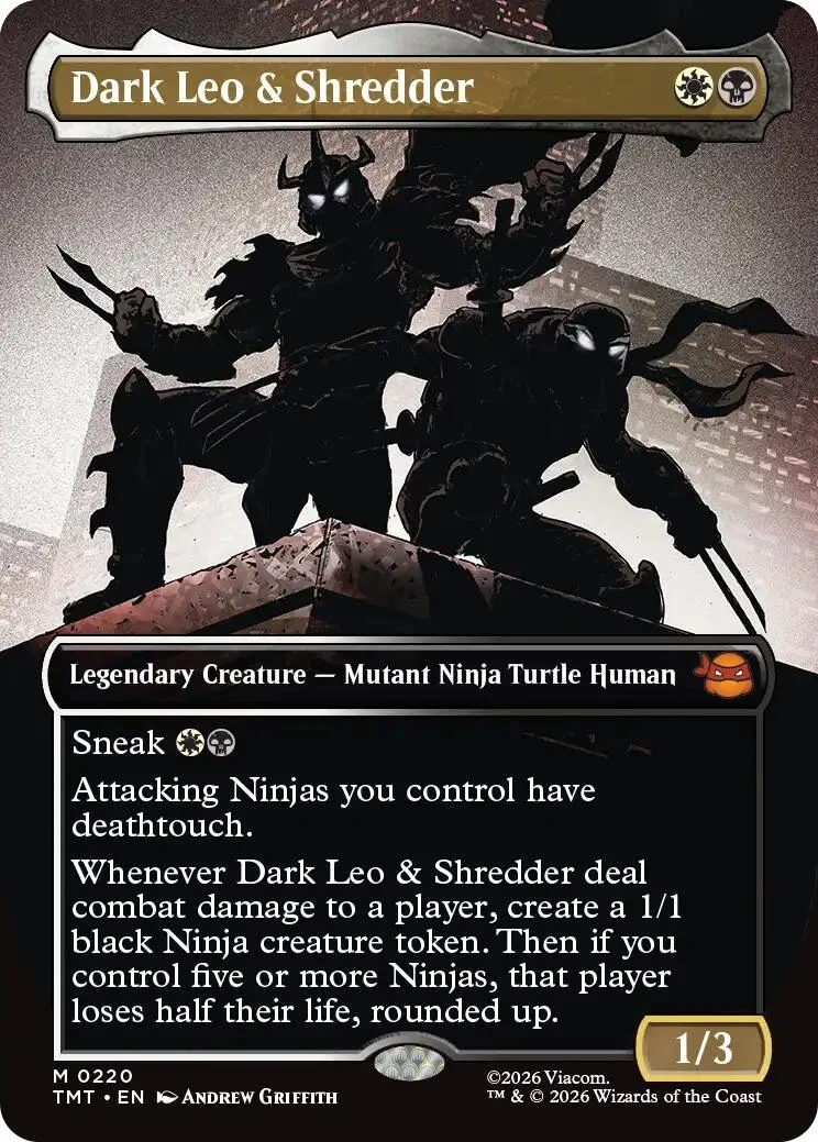 Dark Leo & Shredder (Borderless) (220) (TMT)