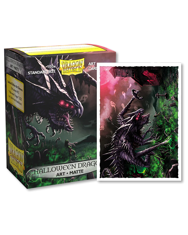Dragon Shield Deck Protector - Art Matte Halloween Dragon 100 CT - Image 4
