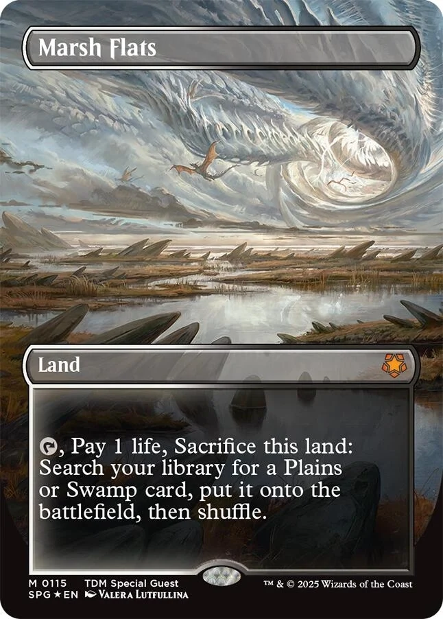Marsh Flats (Borderless) (Dragonscale Foil) (115) (SPG)