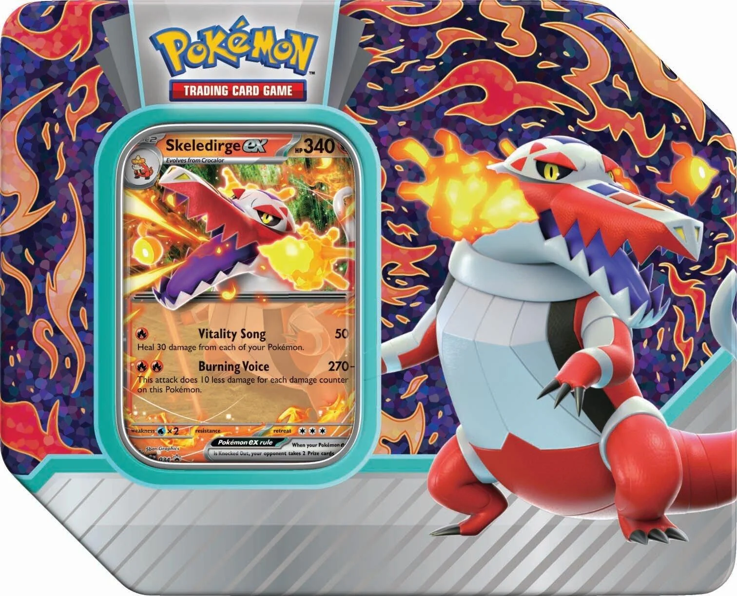 Pokémon TCG: Paldea Partners Tin (Skeledirge ex) - Image 3