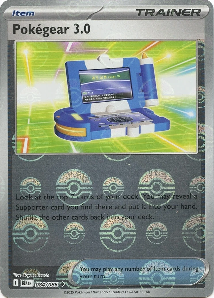 Pokegear 3.0 (Poke Ball Pattern) (084/086) (BLK)