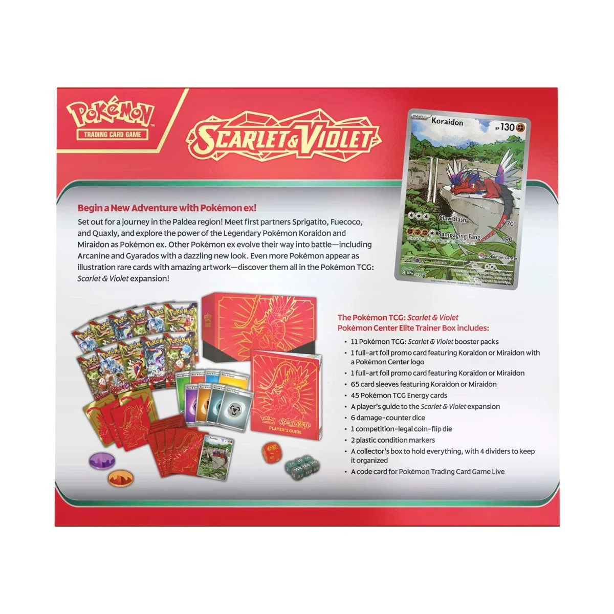 Pokémon TCG: Scarlet & Violet - Elite Trainer Box (Koraidon) (Pokemon Center Exclusive) - Image 4