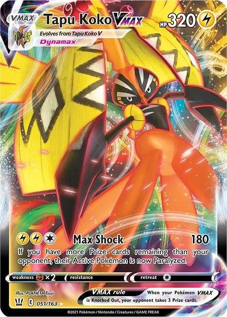 Tapu Koko VMAX (051/163) (SWSH05)