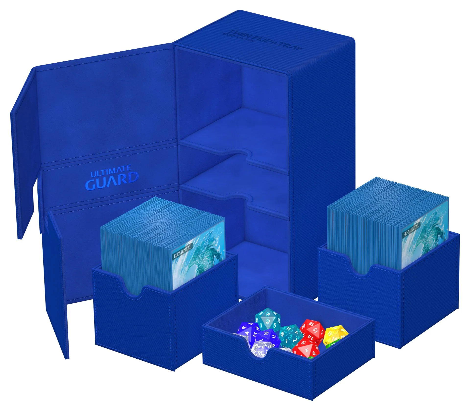 Ultimate Guard - Twin Flip'n'Tray 200+ Xenoskin Deck Case - Blue - Image 3