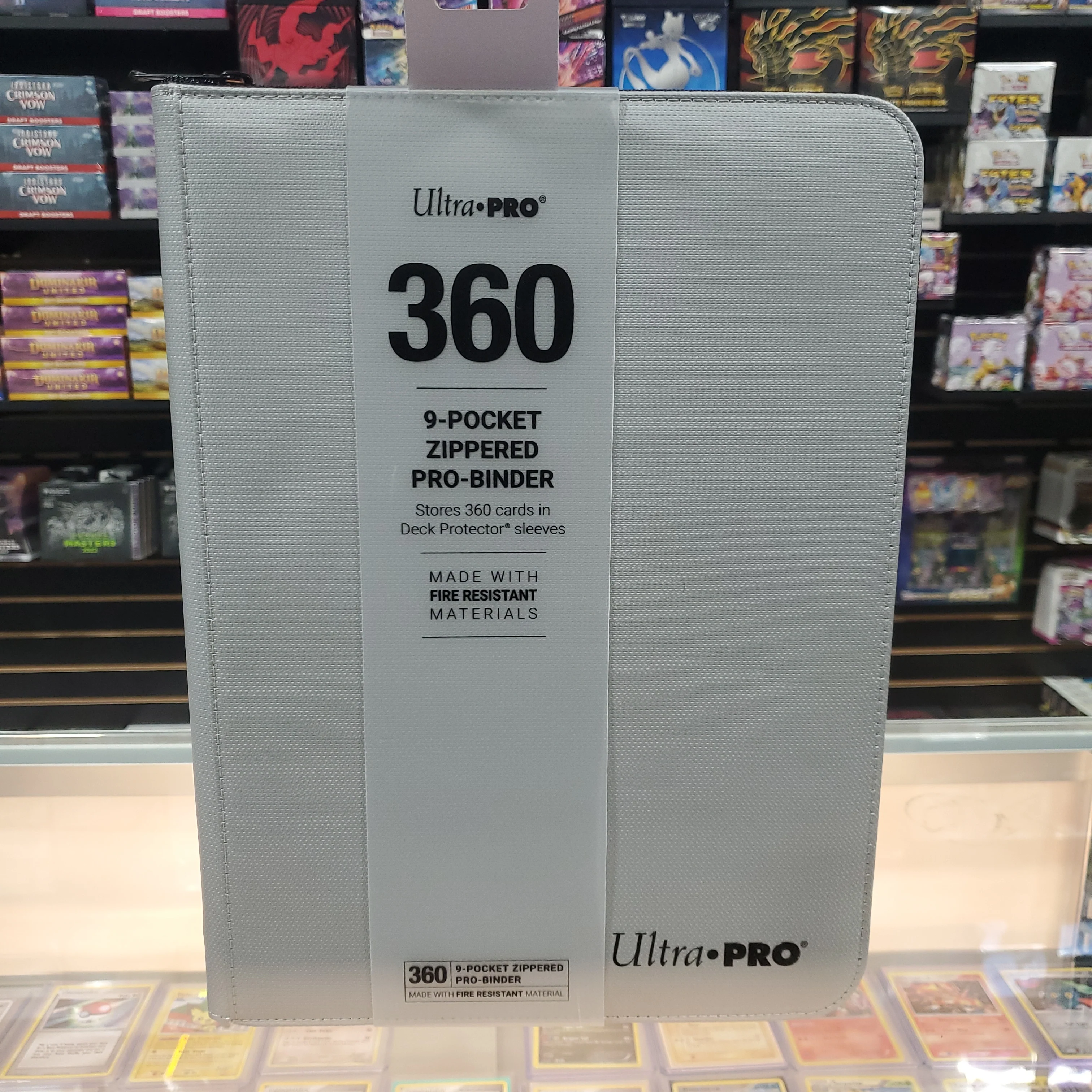 Ultra-PRO: Fire Resistant 9 Pocket Zippered PRO Binder - Silver