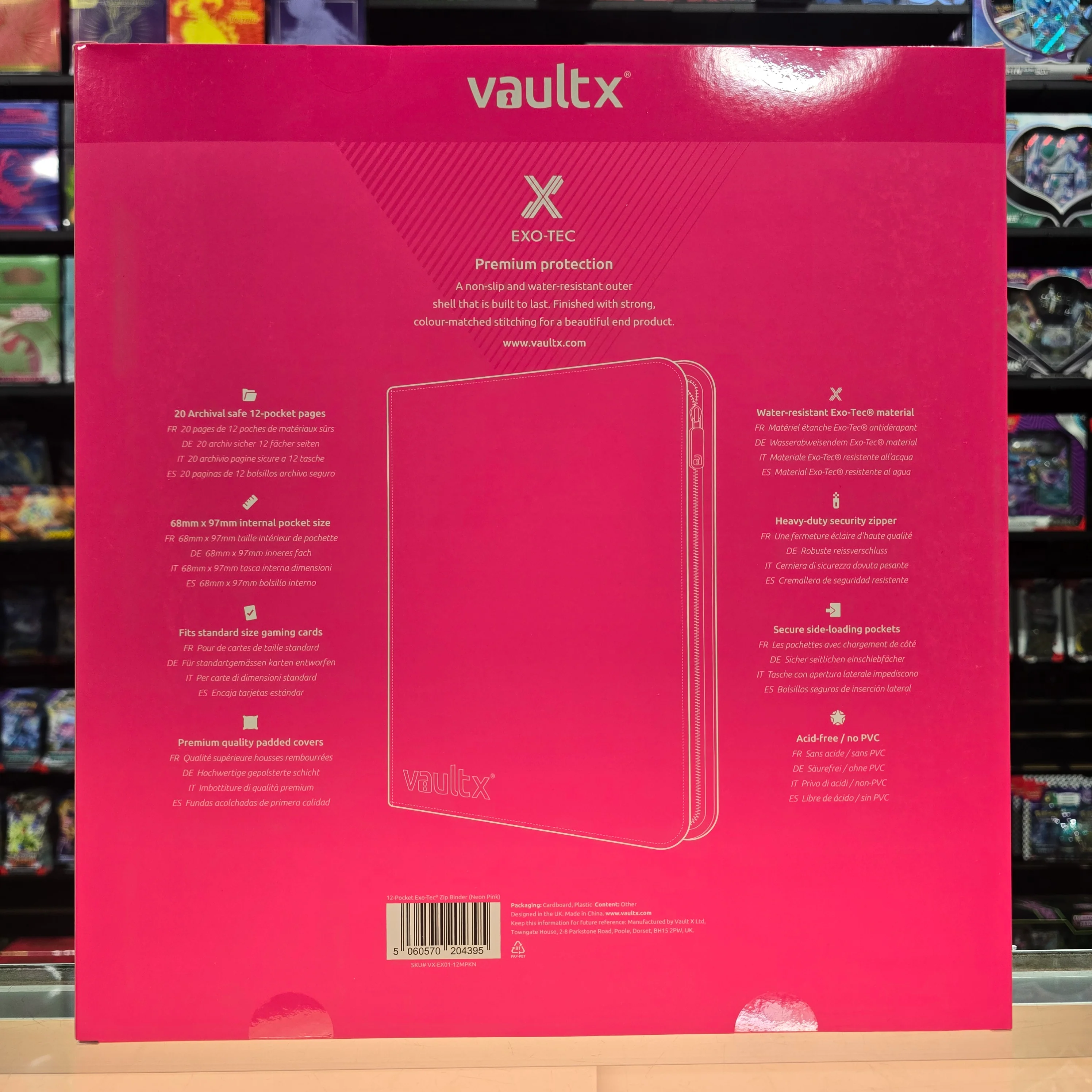 Vault X: 12-Pocket Zip Binder (Neon Pink) - Image 6