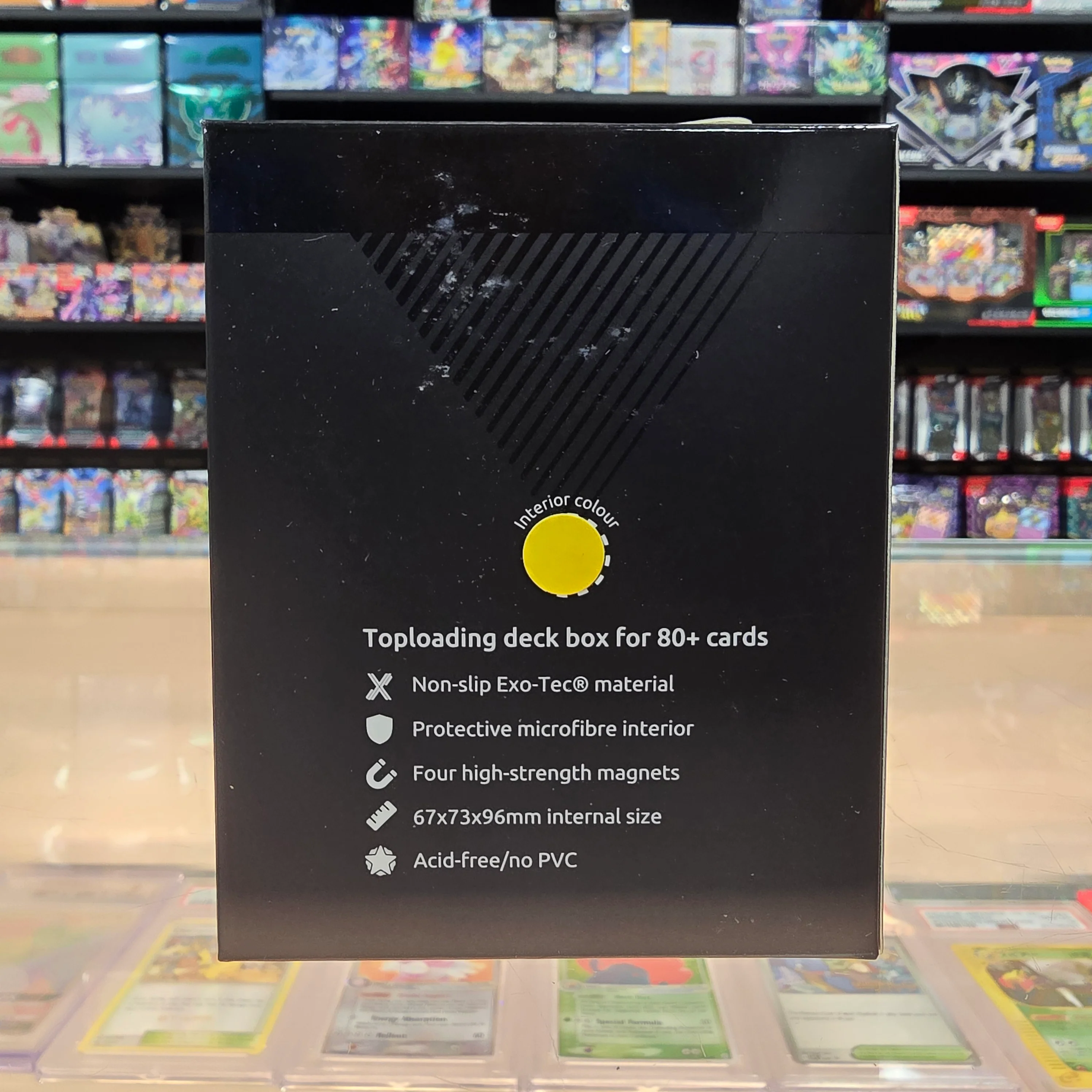 Vault X: Toploading Deck Box 80+ CT (Black / Electric Yellow) - Image 5